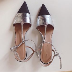 Zara Kitten Heels Pumps Slingback Mules